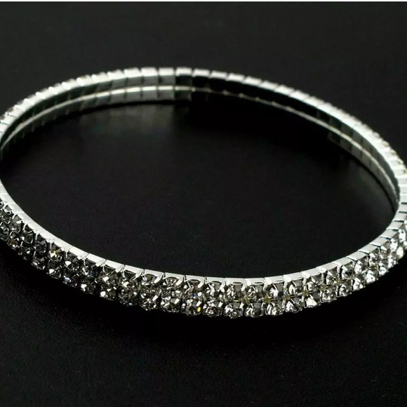 💗 Crystal Ankle Bracelet Stretchy 8”-9.5” NEW - Picture 5 of 9